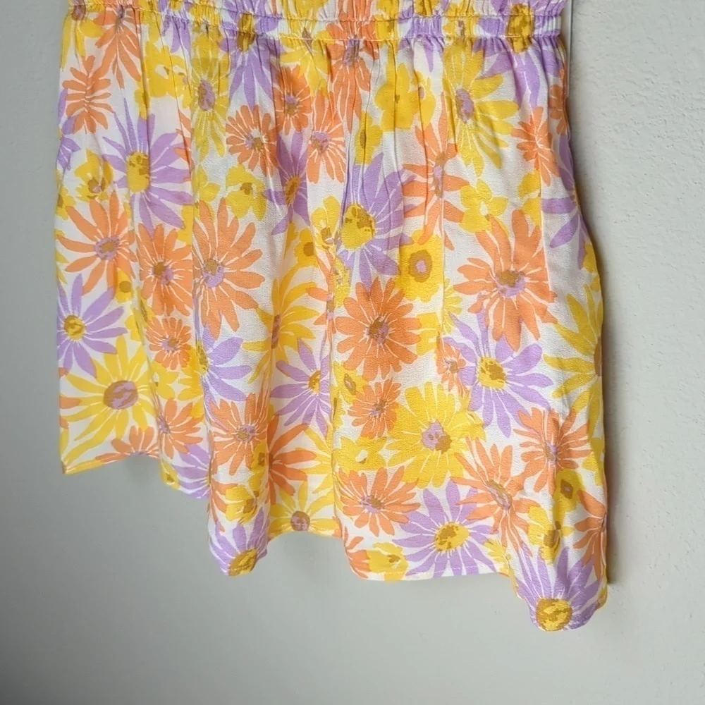 LSpace Oppsie Daisy Skirt Women's XS Floral Orange Golden 2
